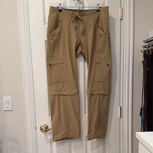 Mountain Hard Wear Women’s Tan Convertible Pants, Size 14